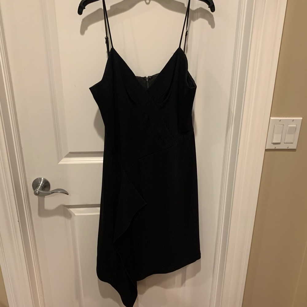BCBG MaxAriza Black Dress with Handkerchief hem
